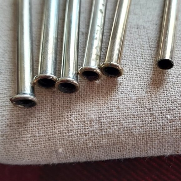 Sterling Mayan Calendar Set of 6 Stir spoons - Picture 4 of 5